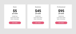 Joomla Page Builder For Simple Pricing Table