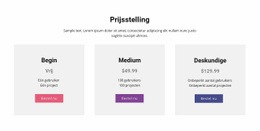 Moderne Prijstabel - HTML5-Responsieve Sjabloon