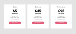 Simple Pricing Table - Online Templates