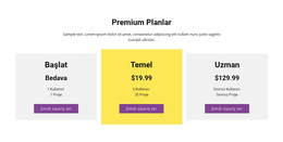 Üç Fiyatlandırma Planı
