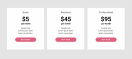 Simple Pricing Table