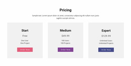 Modern Pricing Table - Creative Multipurpose Site Design
