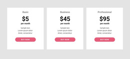 Simple Pricing Table