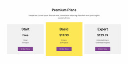 Three Pricing Plan WordPress Website Builder Free