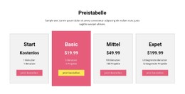 Alle Preispläne Einfache HTML-Vorlage Mit CSS
