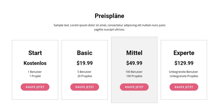 Upgrade auf einen Premium-Plan Website Builder-Vorlagen