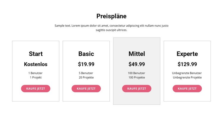 Upgrade auf einen Premium-Plan Website design