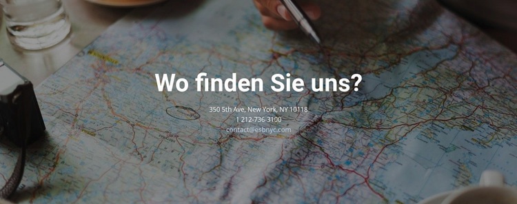 Wo Sie uns finden können Website-Modell