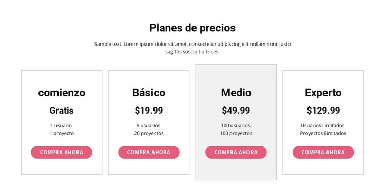 Actualice a un plan premium Plantilla HTML5