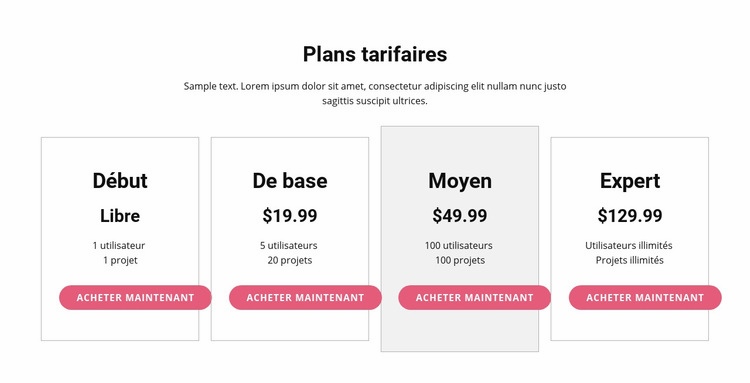 Passez à un plan premium Conception de site Web