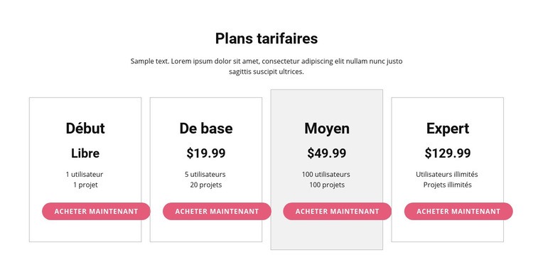 Passez à un plan premium Créateur de site Web HTML