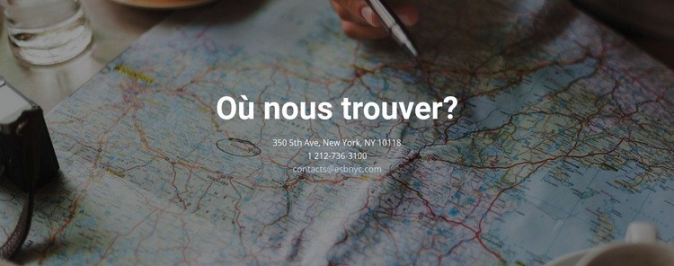 Où peux-tu nous trouver Maquette de site Web