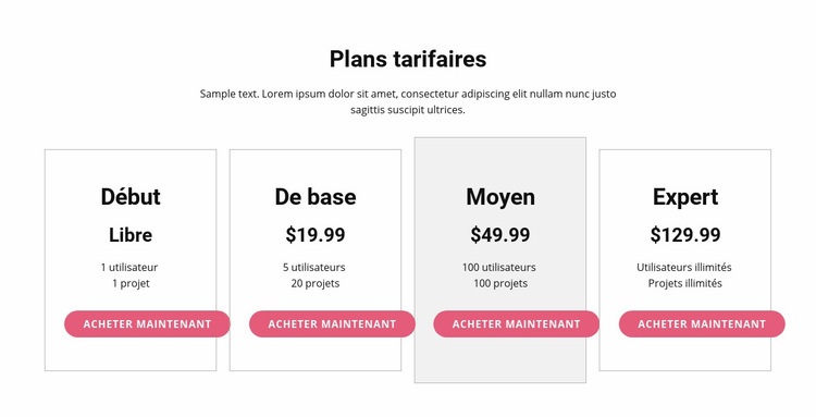 Passez à un plan premium Modèle HTML5