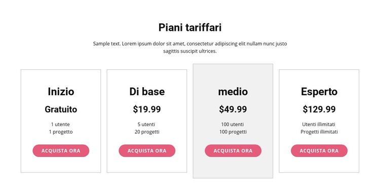 Passa a un piano premium Modello HTML5