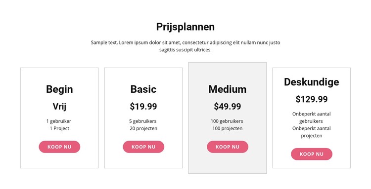 Upgrade naar een premium abonnement CSS-sjabloon