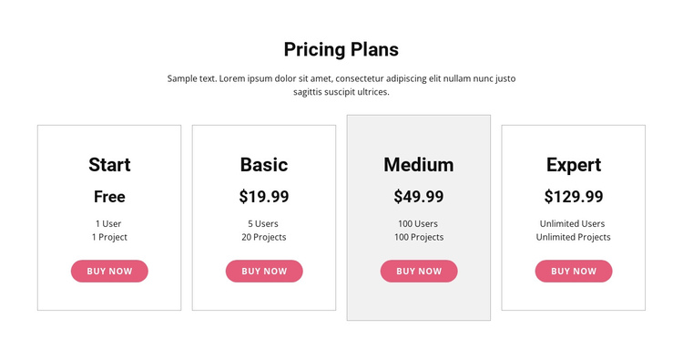 Upgrade to a premium plan One Page Template
