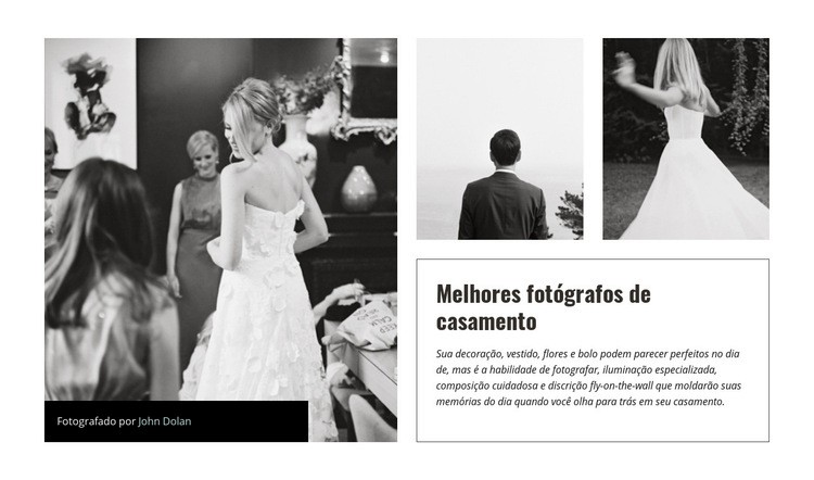 Dia do casamento Design do site