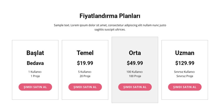 Premium plana yükseltin HTML Şablonu