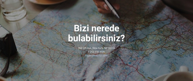 Bizi nerede bulabilirsiniz Html Web Sitesi Oluşturucu