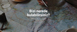 Bizi Nerede Bulabilirsiniz - Özel Tek Sayfalık Şablon