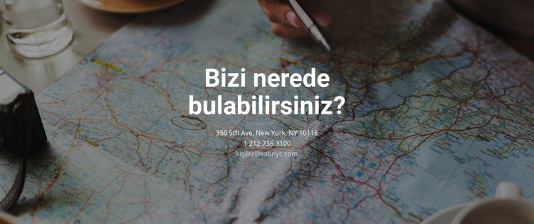 Bizi nerede bulabilirsiniz Web Sitesi Şablonu