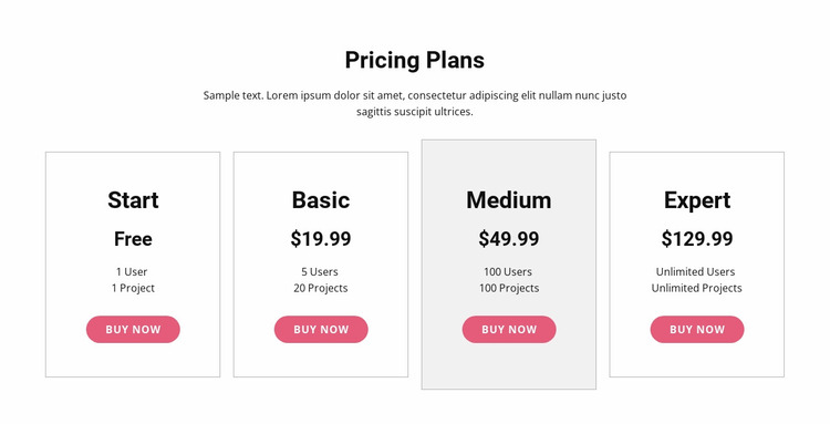 Upgrade to a premium plan Website Mockup