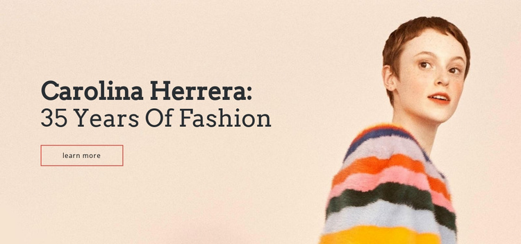 35 Years of Fashion Website Template