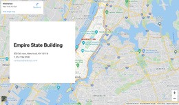 Mapa Google S Blokem Adresy – Jednoduchá Šablona Webu