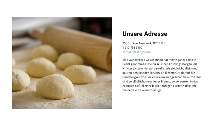 Unsere Adresse CSS-Vorlage