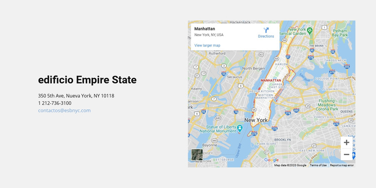 Mapa y dirección Tema de WordPress