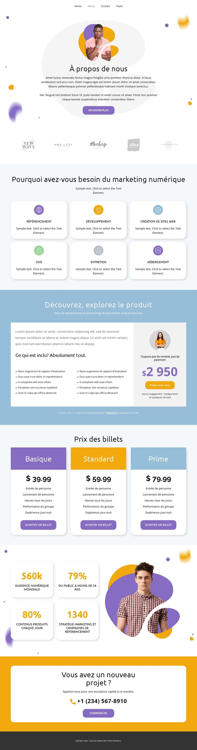 Explorer le produit Modèle CSS