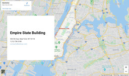 Carte Google Avec Bloc D'Adresse - Modèle De Page HTML