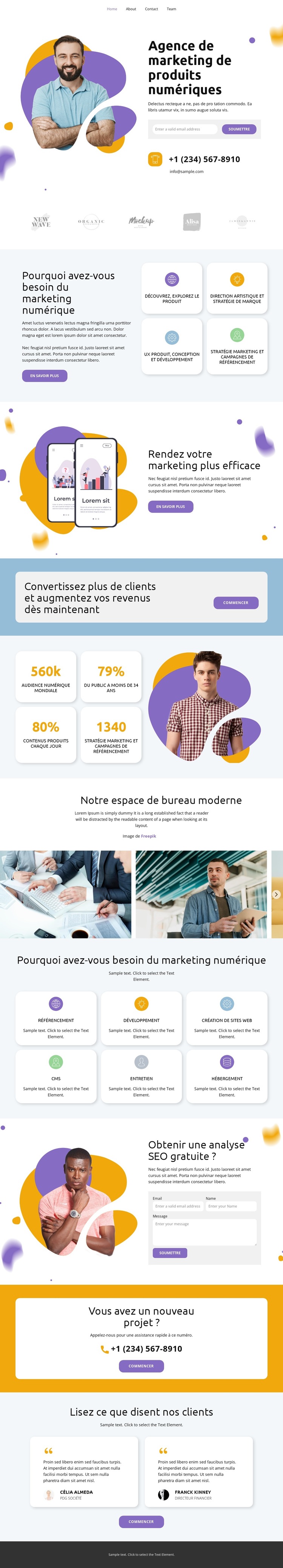 Pourquoi avez-vous besoin du marketing numérique Modèle de site Web