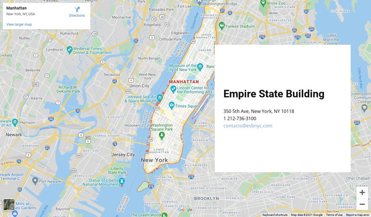 Contact us block with a map on background HTML Template