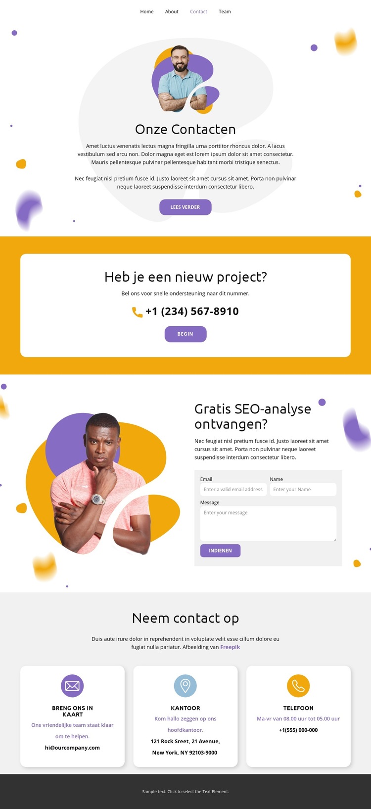 Merk strategie Website sjabloon