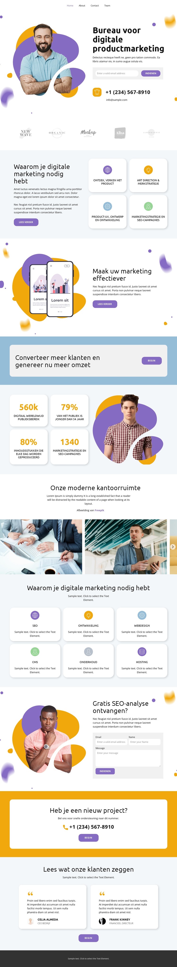 Waarom je digitale marketing nodig hebt Website sjabloon