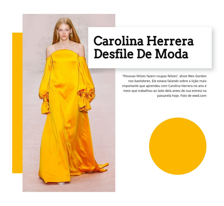 Desfile de moda Modelo HTML