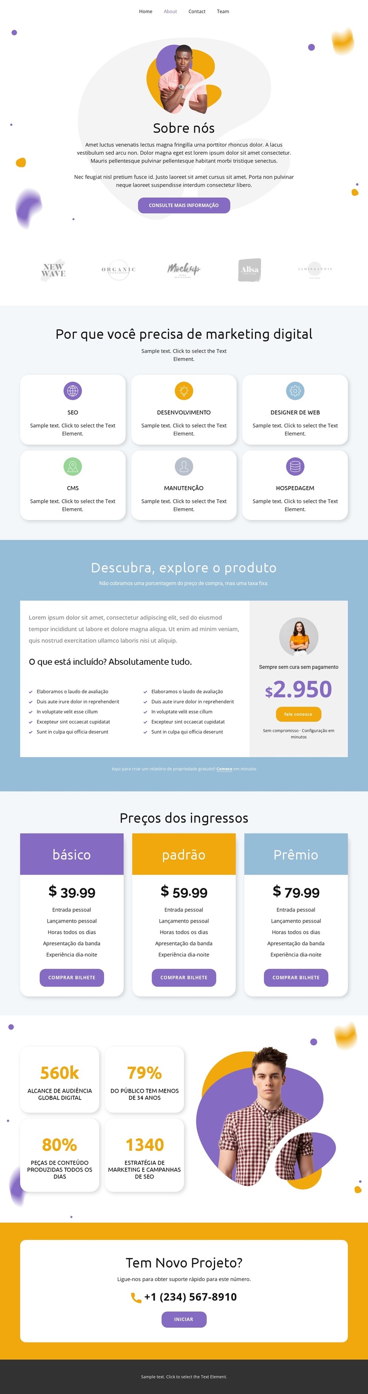 Explorar o produto Tema WordPress