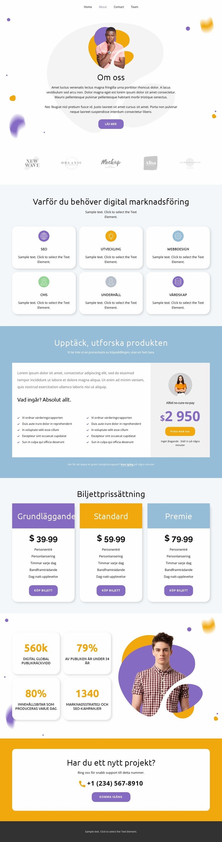 Utforska produkten HTML-mall