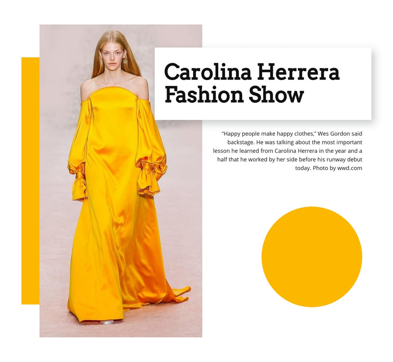 Fashion Show Web Page Design