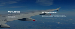 Contacts Travel Club Website Mockup