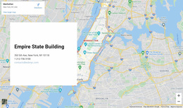Google Map With Address Block - Simple Website Template