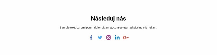 Sociální ikony s textem Šablona CSS