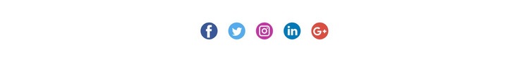 Sociální ikony s barevným pozadím Šablona HTML