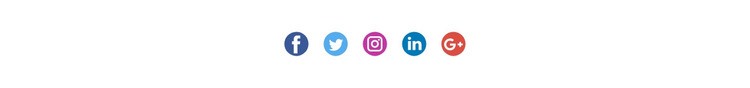 Soziale Symbole mit farbigem Hintergrund HTML5-Vorlage