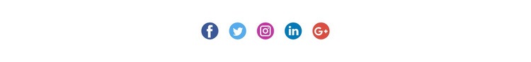 Soziale Symbole mit farbigem Hintergrund Landing Page