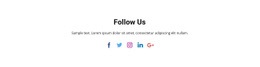 Social Icons With Text - Personal Website Templates