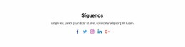 Iconos Sociales Con Texto - HTML Website Maker