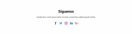 Iconos Sociales Con Texto Plantilla Joomla 2024