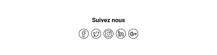 Suivez-nous sur Twitter et InDesign Modèle HTML